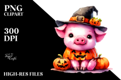 Baby Pig Halloween Drawing | Clipart Product Image 2