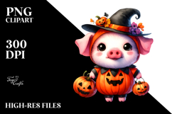 Baby Pig Halloween Drawing | Clipart Product Image 2