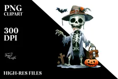 Funny Undead Halloween Clipart PNG Product Image 2