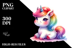 Cute Baby Unicorn PNG Product Image 2