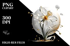 Glossy Narcissus PNG Product Image 2