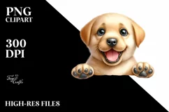 Funny Labrador Retriever Watercolor Clipart Product Image 3