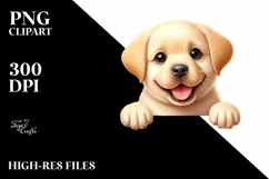 Enthusiastic Labrador Retriever Watercolor Clipart Product Image 1