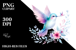 Pastel Hummingbird PNG Product Image 2