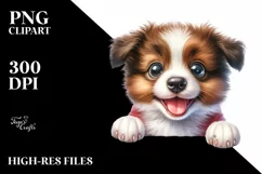 Enthusiastic Border Collie Watercolor Clipart Product Image 3