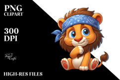 Casual Goofy Lion Bandana PNG Product Image 2