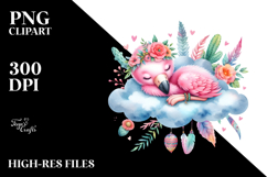 Vibrant Summer Flamingo Clipart Product Image 2