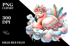 Vibrant Summer Flamingo Clipart Product Image 2