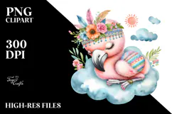 Summer Baby Flamingo PNG Product Image 2