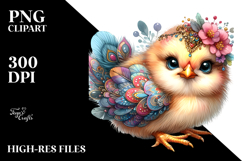 Cute Sleeping Chicken PNG Product Image 2