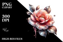 Magical Celestial Camellia Watercolor Splash Product Image 3