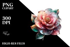 Glossy Magical Camellia Watercolor Splash Product Image 1