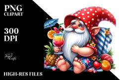 Whimsical Gnome Beach Cocktail PNG Product Image 2