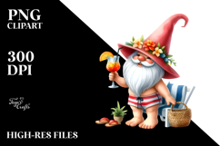 Whimsical Gnome Beach Cocktail PNG Product Image 2