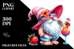 Whimsical Gnome Beach Cocktail PNG Product Image 2