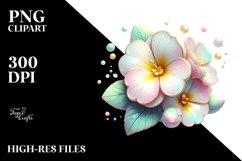 Wooden Primrose in Material with Golden Insertions | Product Image 1