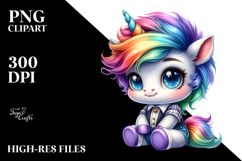 Cute Baby Unicorn Dancing PNG Product Image 2