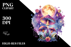 Celestial Mushroom, Tarot PNG Product Image 2