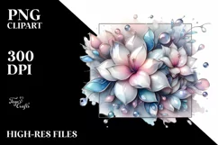 Glossy Abstract Gardenia, Transparent PNG Product Image 1