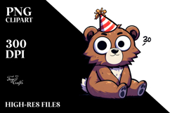 Party Bear PNG Product Image 2