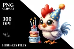 Baby Rooster Party Hat Clipart Product Image 1