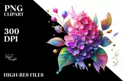 Watercolor Luxury Flower Splash Clipart Product Image 3
