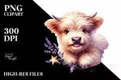 Smiling Highland Cow, Transparent PNG Product Image 3