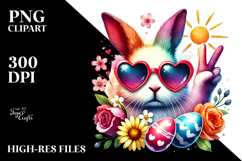 Colorful Easter Bunny PNG Product Image 2