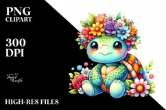 Vibrant Flower Crown Colorful Flowers | Sublimation | Product Image 3