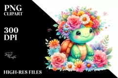 Vibrant Flower Crown Colorful Flowers | Sublimation | Product Image 1