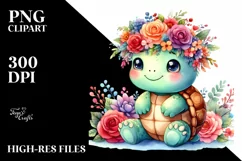 Vibrant Flower Crown Colorful Flowers | Sublimation | Product Image 1