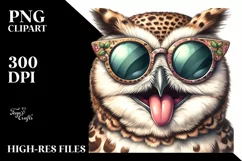 Funny Owl Tongue Clipart Product Image 3