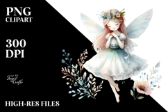 Washed Watercolor Whimsical Fairy, Transparent PNG Product Image 2