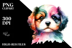 Cute Baby Dog in Style PNG Product Image 2