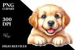 Cute Baby Golden Retriever Watercolor Product Image 3