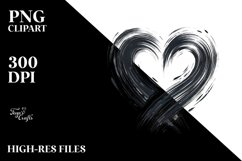Heart Paintbrush Style, Transparent PNG Product Image 2