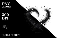 Heart Paintbrush Style, Transparent PNG Product Image 2