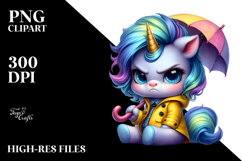 Expressive Baby Unicorn Posing PNG Product Image 2