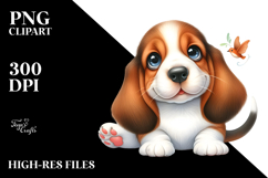 Happy Basset Hound, Transparent PNG Product Image 2