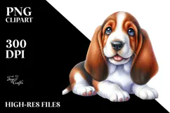 Adorable Basset Hound, Transparent PNG Product Image 2