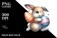 Bunny Running Easter Egg PNG Product Image 2