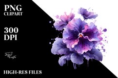 Glossy Violet with Splash | Sublimation | Clipart Product Image 1