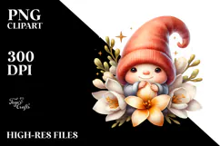 Cute Gnome with Big Hat, Transparent PNG Product Image 2