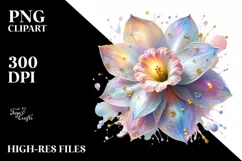 Glossy Daffodil on Transparent , Detailed PNG Product Image 3