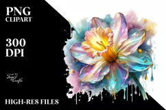 Glossy Daffodil on Transparent , Detailed PNG Product Image 3