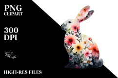 Abstract Bunny Silhouette PNG Product Image 2