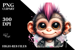 Cute Baby Monkey PNG Product Image 2