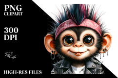 Punk Monkey with Goofy Smile, Creative PNG Product Image 2
