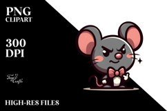 Silly Mouse with Bow Tie PNG Product Image 2