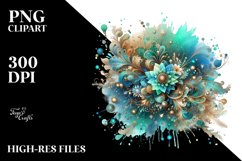 Colorful Cyan Glittery Background Clipart Product Image 1